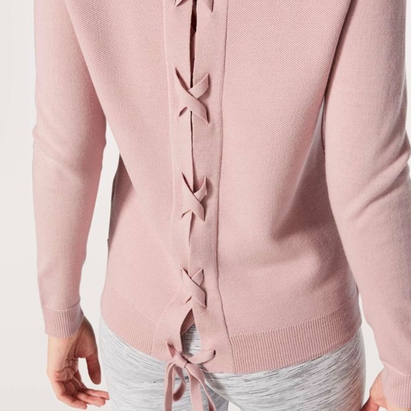 Lululemon Tied To You Sweater in Misty Pink - Picture 2 of 9